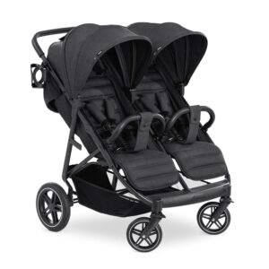Moon – Magnum Tandem Easy Fold Twin Travel Stroller – Mid Grey