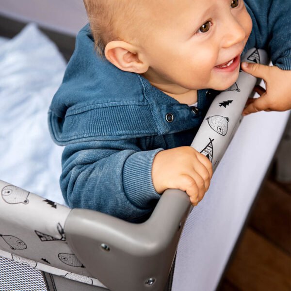 Hauck – Sleep N Play Playpen & Travel Bed Grey W/ Second Floor Attachment