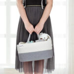 Bumble & Bird – Cotton Rope Diaper Caddy – Grey