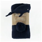 Bumble & Bird – Knitted Blanket With Rattle – Blue