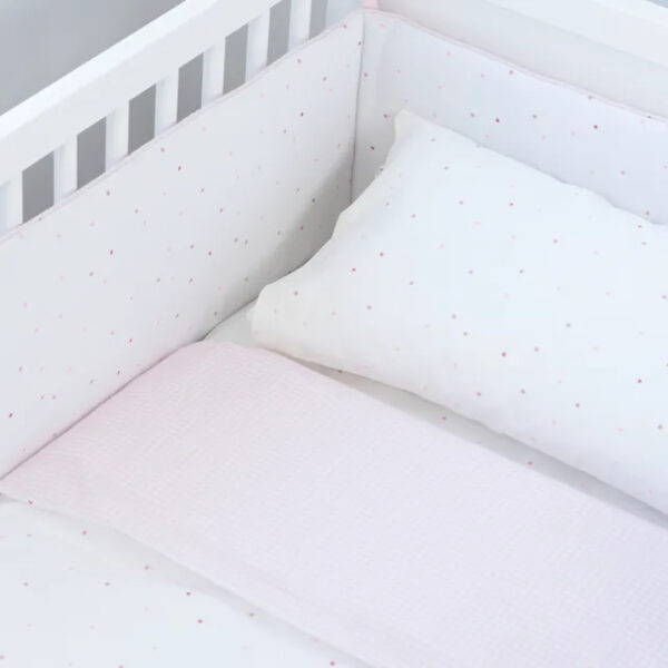 Bumble & Bird – Reversible Duvet Cover & Pillowcase For Cot – Pink