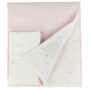 Bumble & Bird – Reversible Duvet Cover & Pillowcase For Cot – Pink