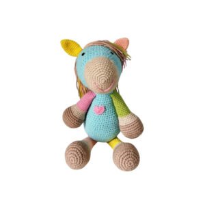 Happy Threads - Handmade Crocheted Scout the Horse Soft Toy (17 inches) – Multicolour | Crochet Toys | Child Safe | for Babies 6 Months & Above | Dolls for Boys/Girls| For Birthday Gift | Decorative Items for Room