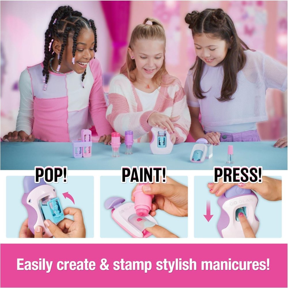 Cool Maker GoGlam Nail Studio Set for Kids – DIY Nail Art Kit with Design Patterns