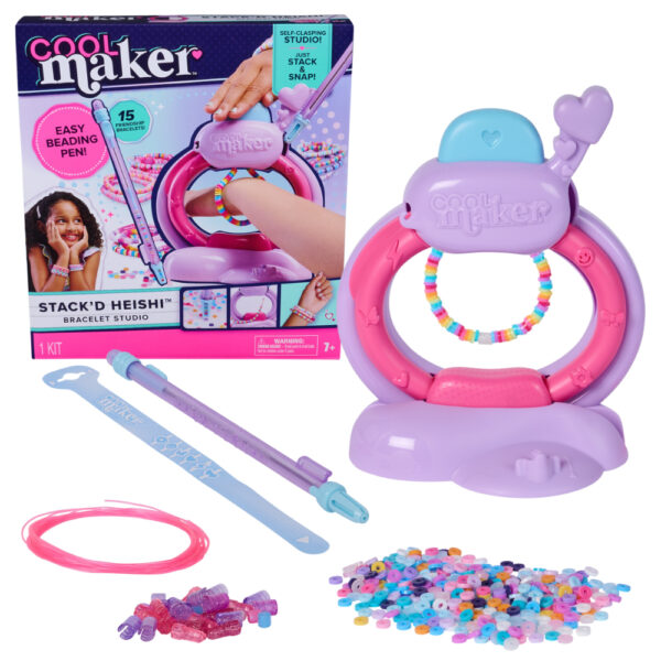 Cool Maker Stack’D Heishi Bracelet Studio Kit – DIY Bracelet Making Set for Kids
