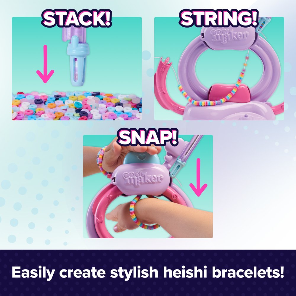 Cool Maker Stack’D Heishi Bracelet Studio Kit – DIY Bracelet Making Set for Kids