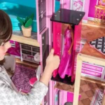 KidKraft Shimmer Mansion Dollhouse with Furniture – Large Wooden Dollhouse for Pretend Play, 4 Levels, Fits 12-Inch Dolls