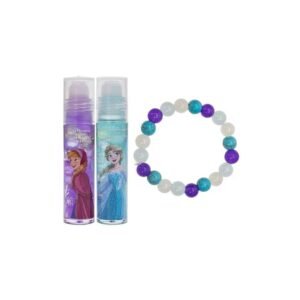 Townley Girl - Disney Frozen Lip Gloss Roll on And Bracelet Plant Based - 2 Pk