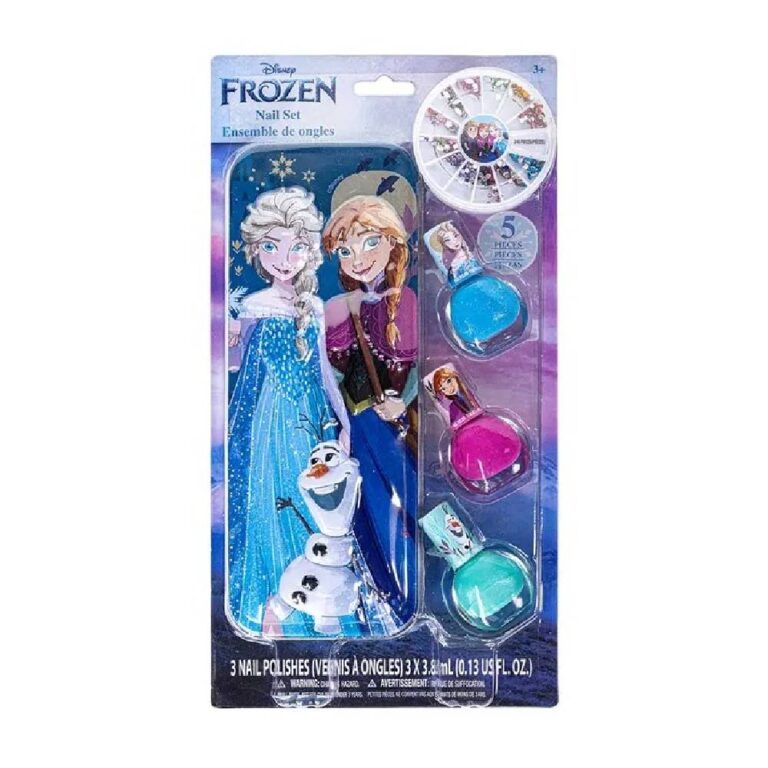 Townley Girl - Disney Frozen Nail Polish with Nail Gem Wheel and Tin - 3 Pk