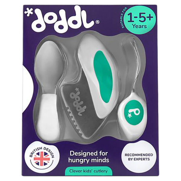 Doddl – 3 Piece Childrens Cutlery Aqua