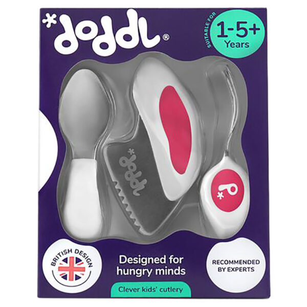 Doddl – 3 Piece Childrens Cutlery Magenta
