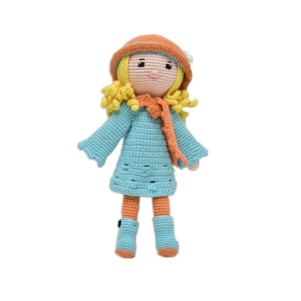 Happy Threads – Handmade Crocheted Adorable Grace Doll (15 inches) – Multicolour | Crochet Toys | Child Safe | for Babies 6 Months & Above | Dolls for Boys/Girls| For Birthday Gift | Decorative Items for Room
