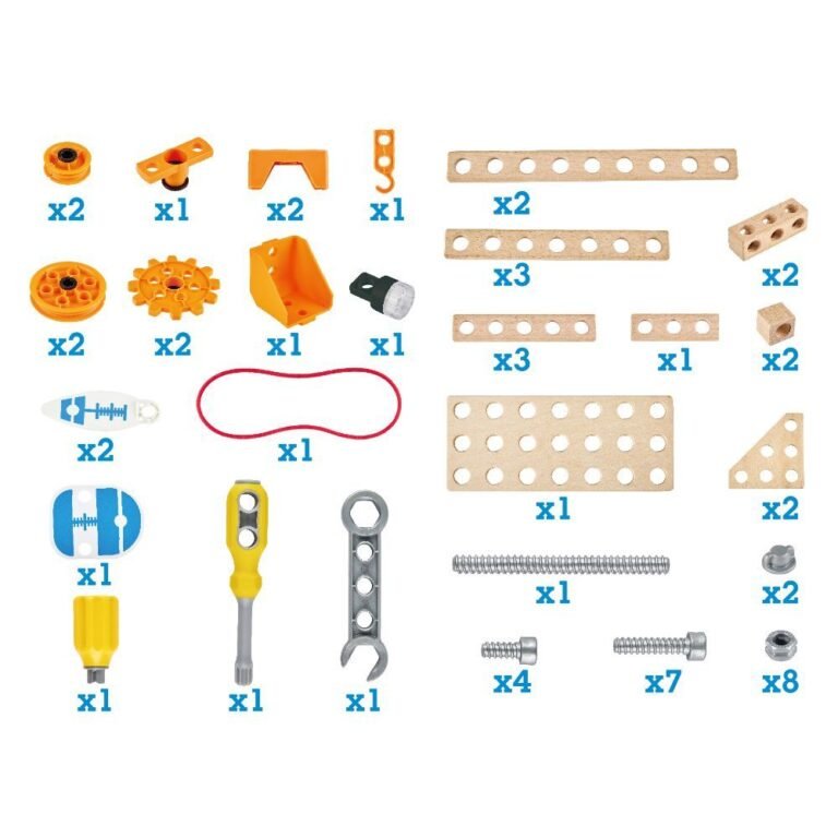 Hape - Junior Inventor Deluxe Experiment Construction Kit 57pcs