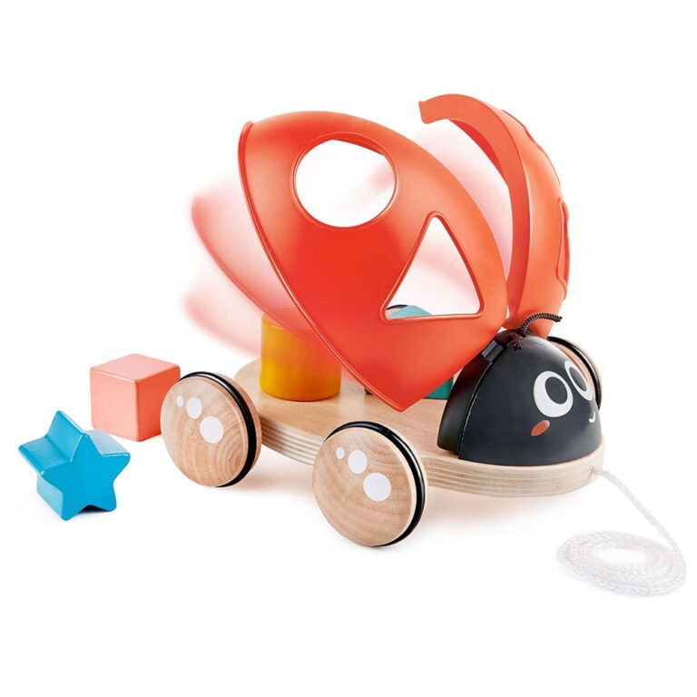 Hape - Wooden Ladybug-Themed Push and Pull-Along Toy