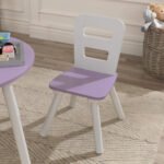 Kidkraft Round Storage Table & 2 Chair Set – Lavender