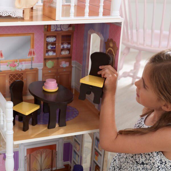KidKraft Savannah Dollhouse – Wooden Dollhouse for 12-Inch Dolls with Furniture