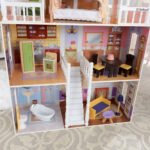 KidKraft Savannah Dollhouse – Wooden Dollhouse for 12-Inch Dolls with Furniture