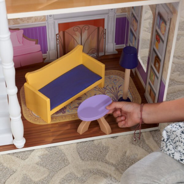 KidKraft Savannah Dollhouse – Wooden Dollhouse for 12-Inch Dolls with Furniture