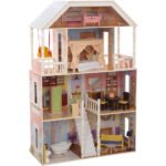KidKraft Savannah Dollhouse – Wooden Dollhouse for 12-Inch Dolls with Furniture