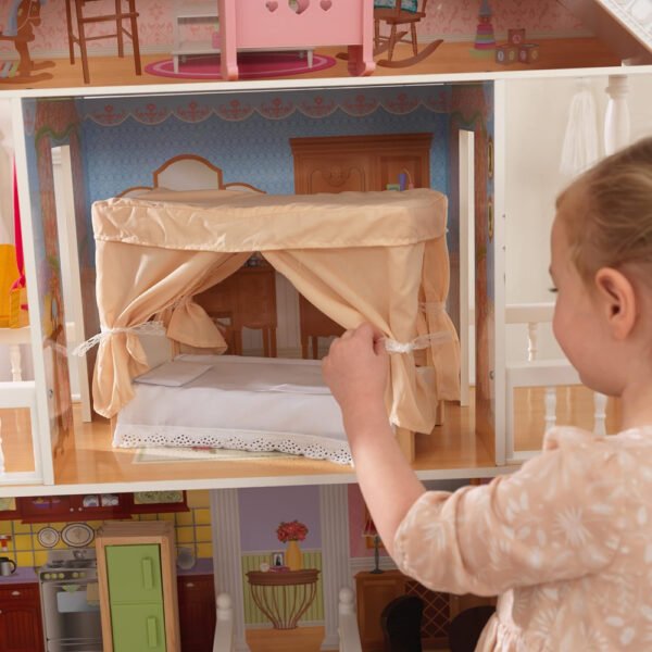 KidKraft Savannah Dollhouse – Wooden Dollhouse for 12-Inch Dolls with Furniture