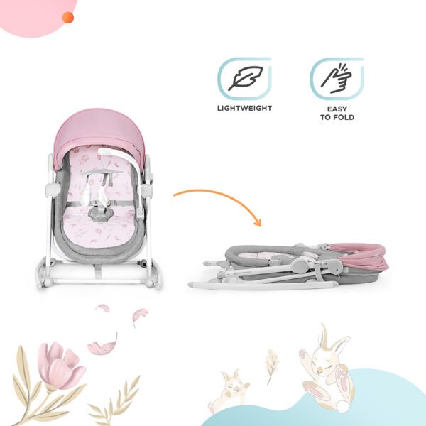 Kinderkraft – Nola 5-In-1 Bouncer – Peony Rose