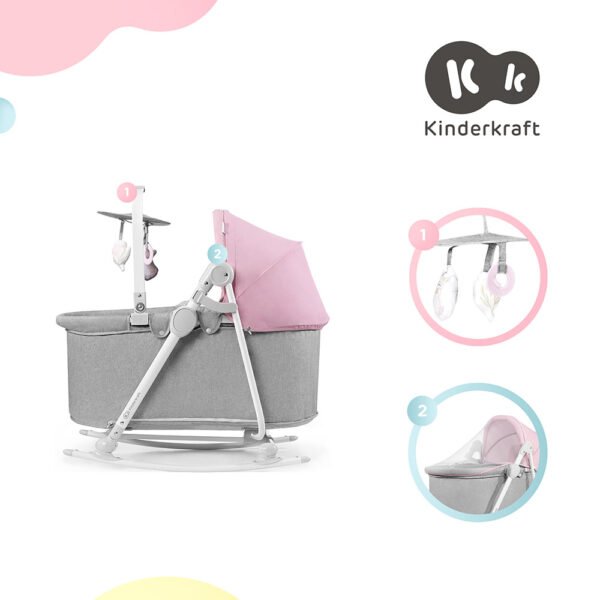 Kinderkraft – Nola 5-In-1 Bouncer – Peony Rose