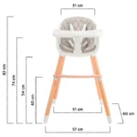 Kinderkraft – Sienna High Chair – Grey