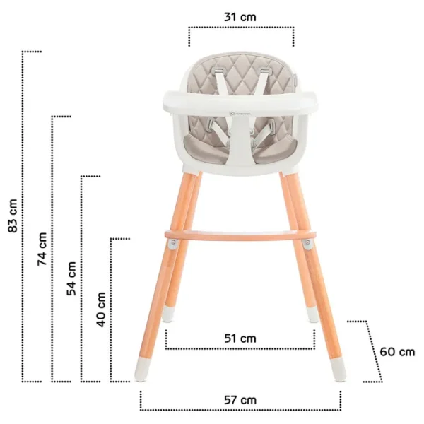 Kinderkraft – Sienna High Chair – Grey
