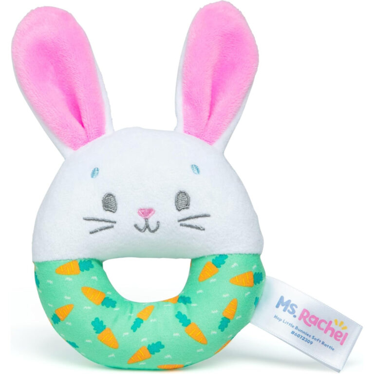 Ms. Rachel Hop Little Bunnies Soft Baby Rattle Toy