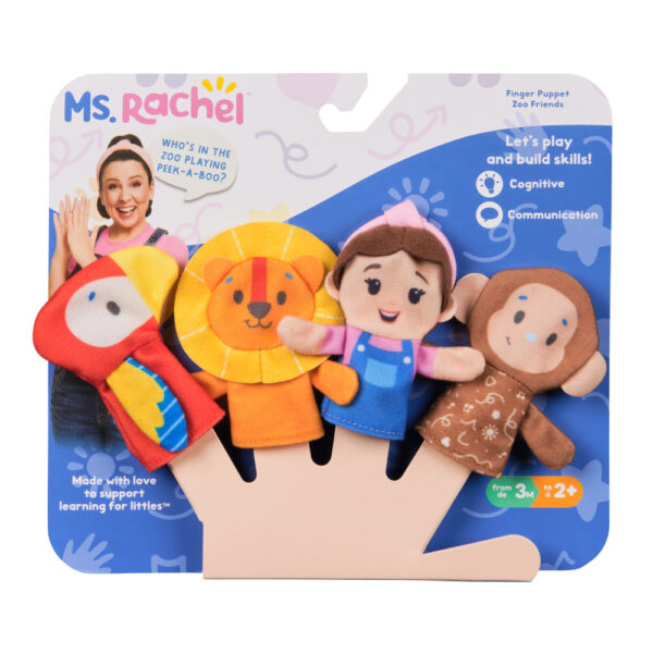 Ms. Rachel Zoo Song Finger Puppet Set – Interactive Hand Puppets for Kids