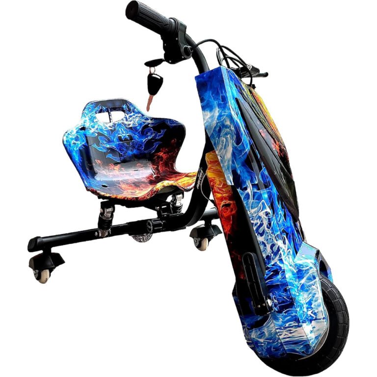 MyToys 36V 3-Wheel Drifting Electric Scooter – 3 Driving Modes, Bluetooth Speaker, LED Lights, Shock Absorber, Safety Gear, Speed Up to 20KM/h for Kids & Adults