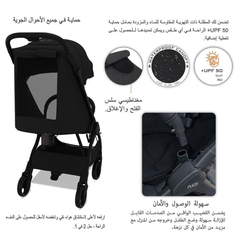 Neobreez - Deca Ultra-Lightweight Cabin Size Travel Stroller - Black