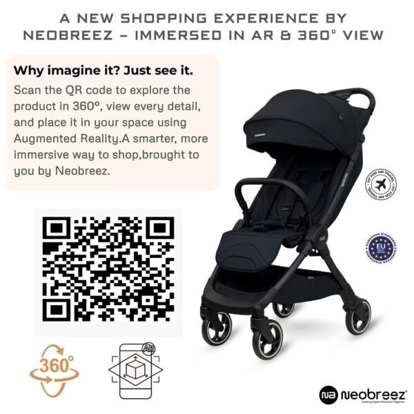 Neobreez – Deca Ultra-Lightweight Cabin Size Travel Stroller – Black
