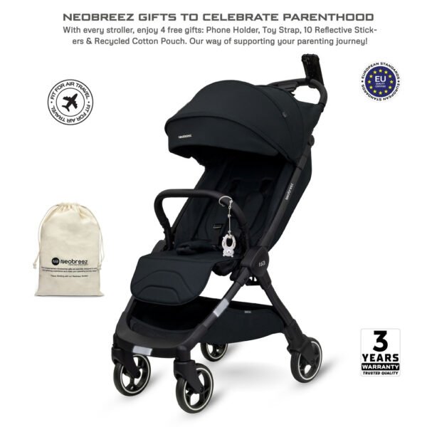 Neobreez – Deca Ultra-Lightweight Cabin Size Travel Stroller – Black