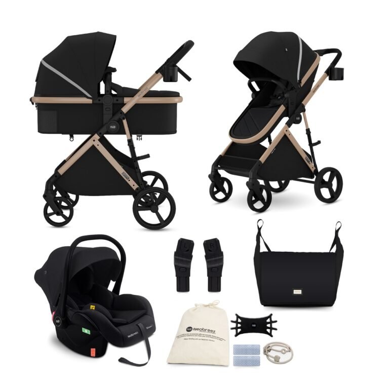 Neobreez -HEXA3X 3 in 1 Convertible Baby Pram Travel System - Black