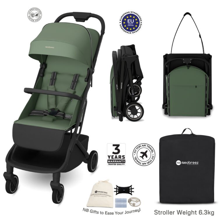 Neobreez - Neolite Ultra-Lightweight Cabin Size Travel Stroller - Green/Black
