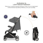 Neobreez – Neolite Ultra-Lightweight Cabin Size Travel Stroller – Grey/Black
