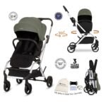 Neobreez – OCTA 360° Rotate Seat Lightweight Compact Travel Toddler Baby Stroller -Olive Green / Black