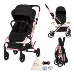 Neobreez – Octa 360° Rotating Seat Lightweight Compact Travel Stroller – Baby & Toddler – Black