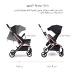 Neobreez – Octa 360° Rotating Seat Lightweight Compact Travel Stroller – Baby & Toddler – Black