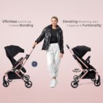 Neobreez – Octa 360° Rotating Seat Lightweight Compact Travel Stroller – Baby & Toddler – Black