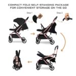 Neobreez – Octa 360° Rotating Seat Lightweight Compact Travel Stroller – Baby & Toddler – Black