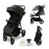 Neobreez – Tetra Ultra-Compact Lightweight Travel Stroller W/ Cup Holder – All-Terrain – 0-4 Yrs – 22kg – Black