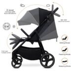 Neobreez – Tetra Ultra-Compact Lightweight Travel Stroller W/ Cup Holder – All-Terrain – 0-4 Yrs – 22kg – Black