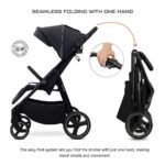Neobreez – Tetra Ultra-Compact Lightweight Travel Stroller W/ Cup Holder – All-Terrain – 0-4 Yrs – 22kg – Black