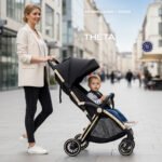 Neobreez -THETA Auto Fold Compact Lightweight Travel Toddler Baby Stroller- Black