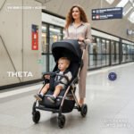 Neobreez -THETA Auto Fold Compact Lightweight Travel Toddler Baby Stroller- Black