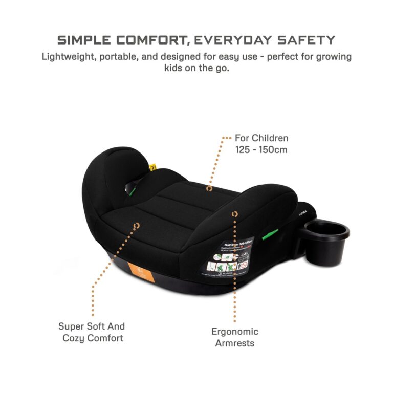 NeobreezI -I-FIRA I-Size Backless Booster Car Seat - Black