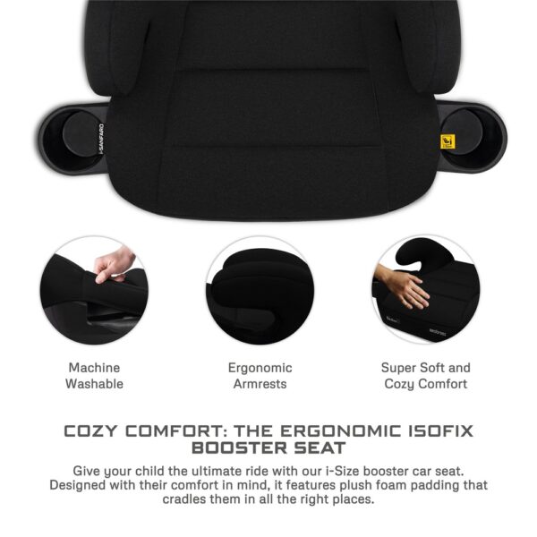 NeobreezI – i-SANFARO ISOFIX Backless Booster Car Seat – Black