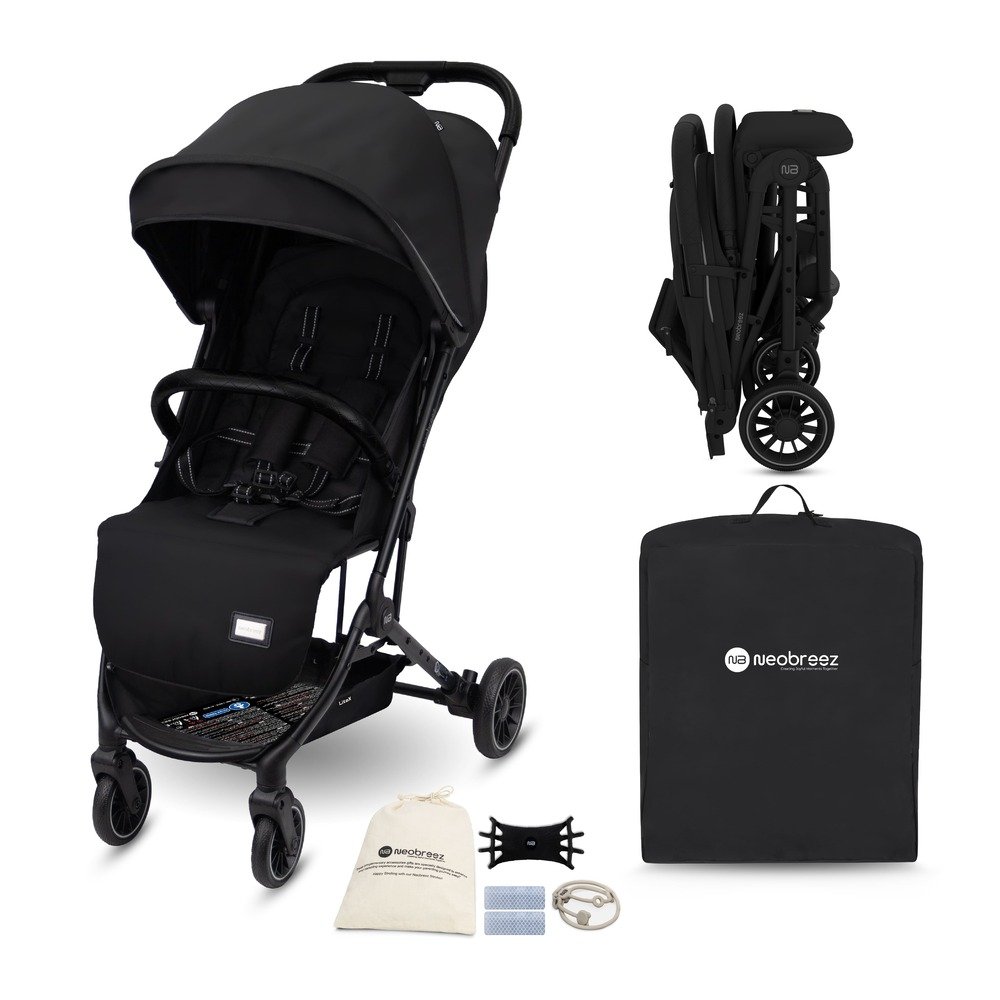 NeobreezI – LITEX Ultra-Lightweight Cabin Size Approved Travel Stroller – Black